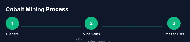 Infographic showing cobalt mining steps in Terraria