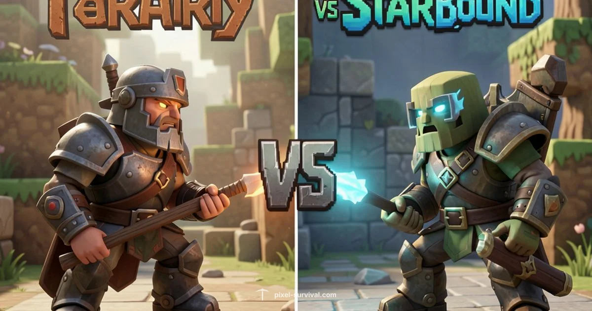 Terraria vs Starbound - Pixel Survival