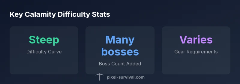 Key Calamity difficulty stats infographic