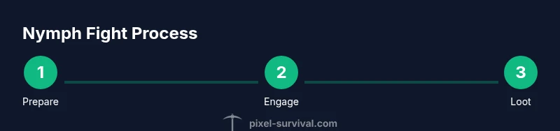 Process diagram showing three steps of the Nymph fight