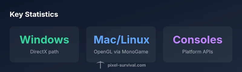 Rendering APIs by platform across Terraria versions
