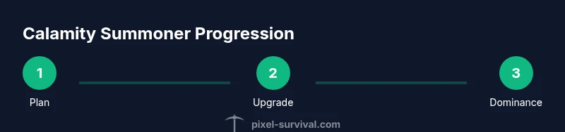 Infographic showing step-by-step progression for Terraria Calamity Summoner