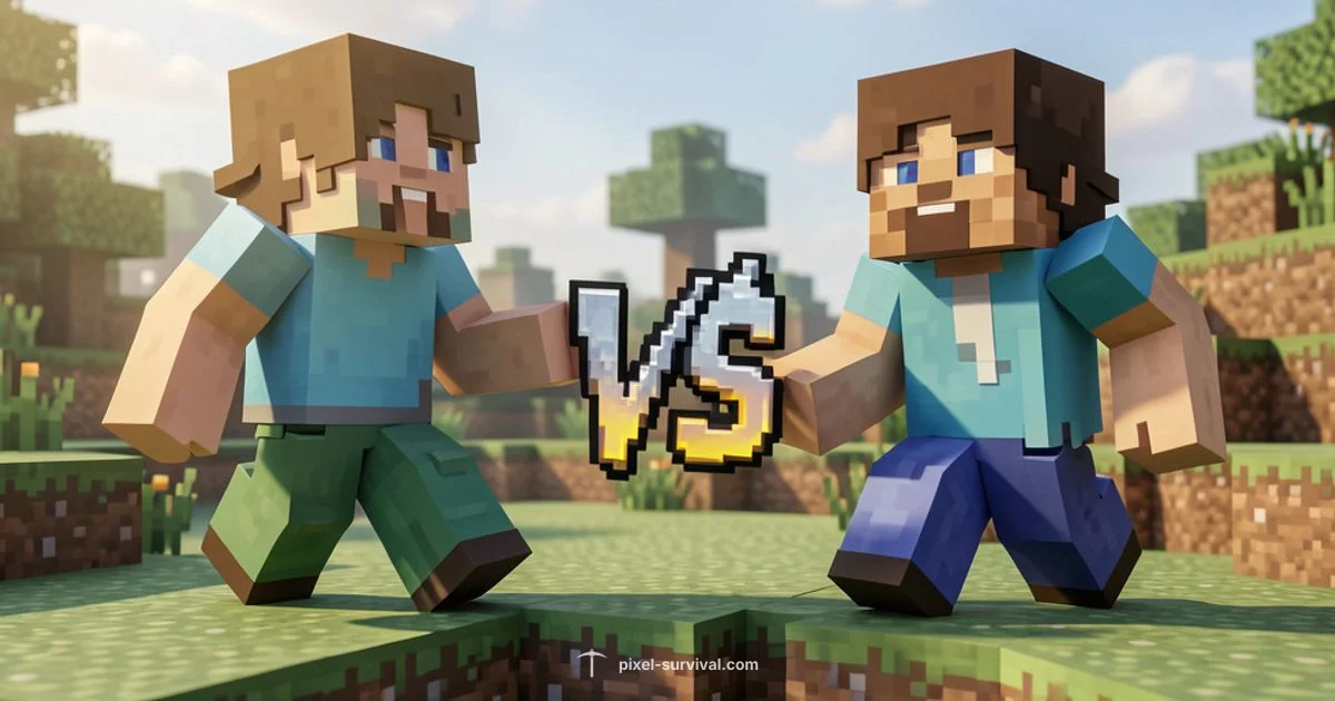 Terraria vs Minecraft - Pixel Survival