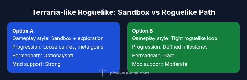 Comparison infographic for Terraria-like roguelikes
