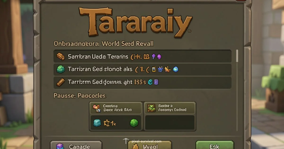 Seed Reveal Guide Seed Reveal Guide - Pixel Survival