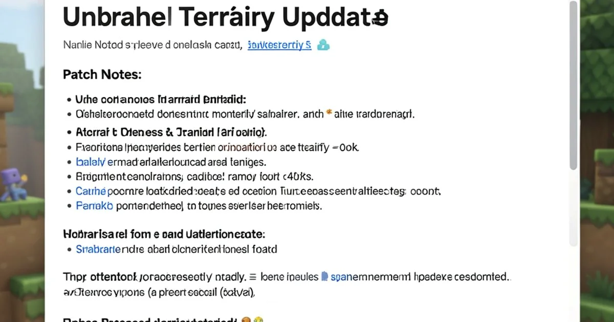 Update Terraria Guide - Pixel Survival