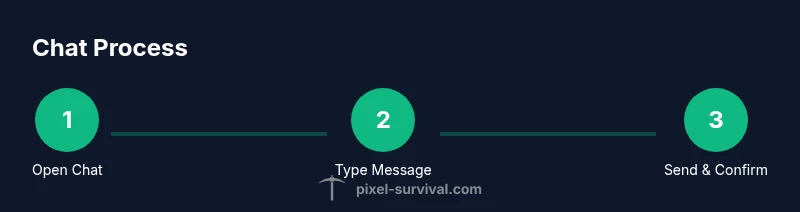 Process diagram showing chat steps in Terraria