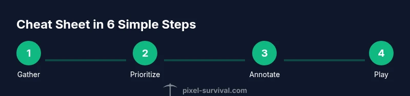 Process diagram showing steps to use a Terraria cheat sheet