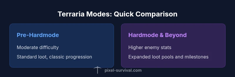 Infographic comparing Terraria modes